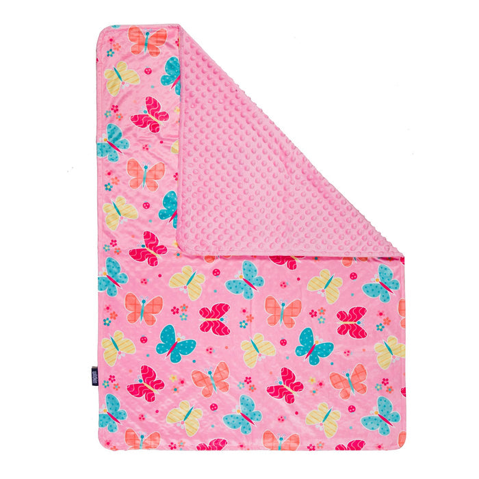 Butterfly Garden Velour Baby Blanket