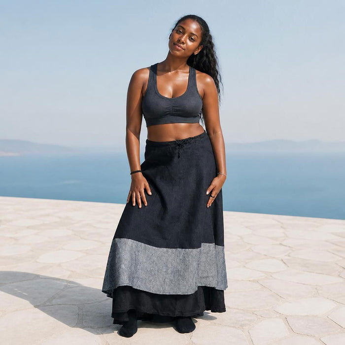 organic linen skirt