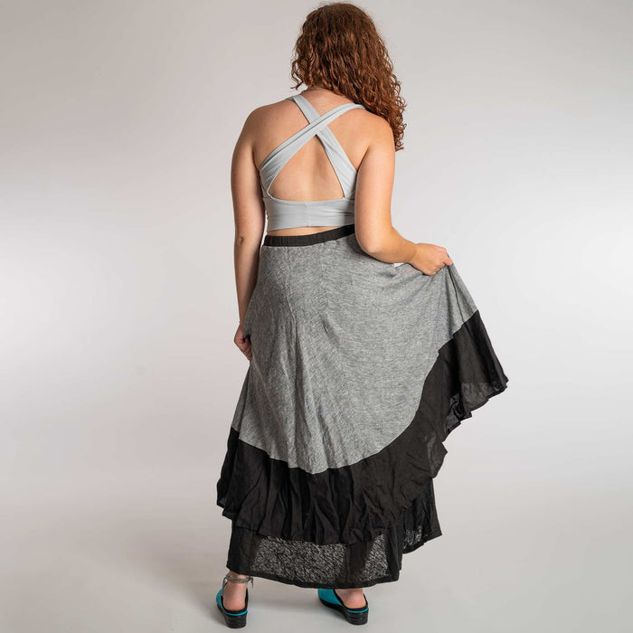100% organic linen skirt