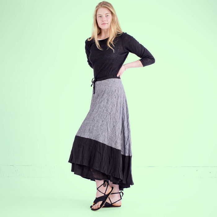 organic linen skirt