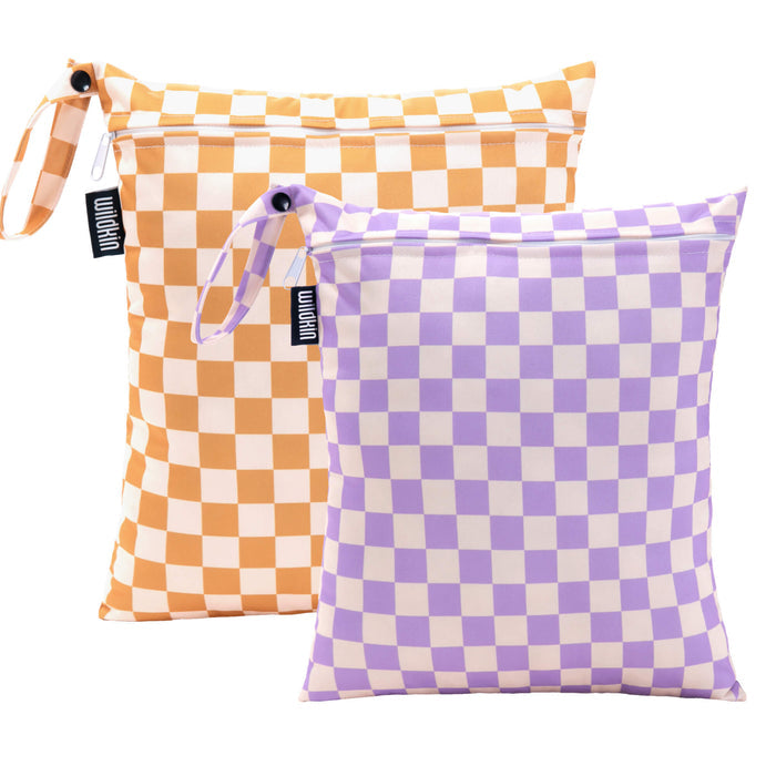 Checkered 2-Pack Wet Bag Set