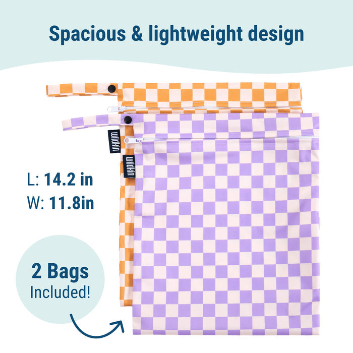Checkered 2-Pack Wet Bag Set