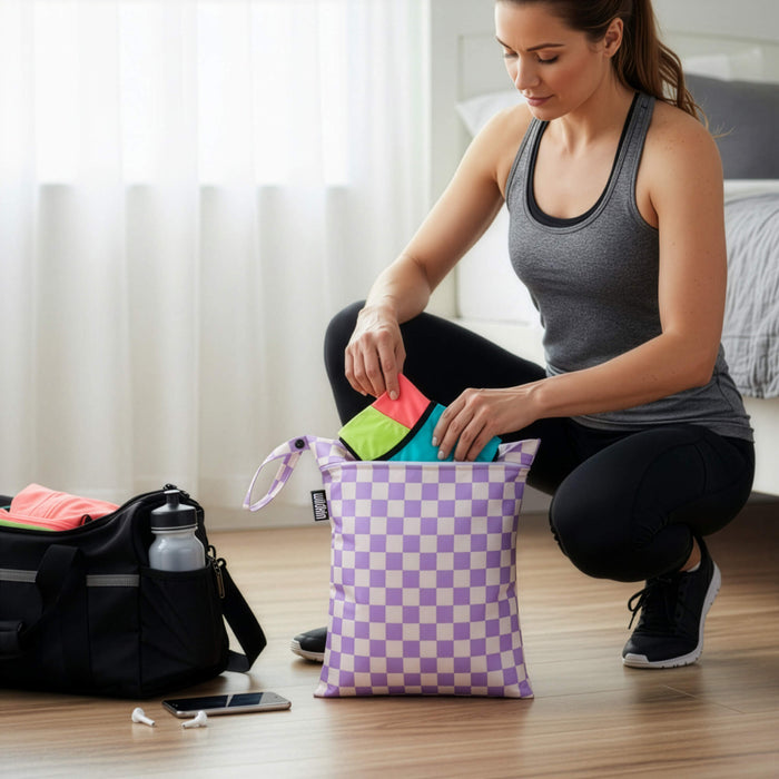 Checkered 2-Pack Wet Bag Set