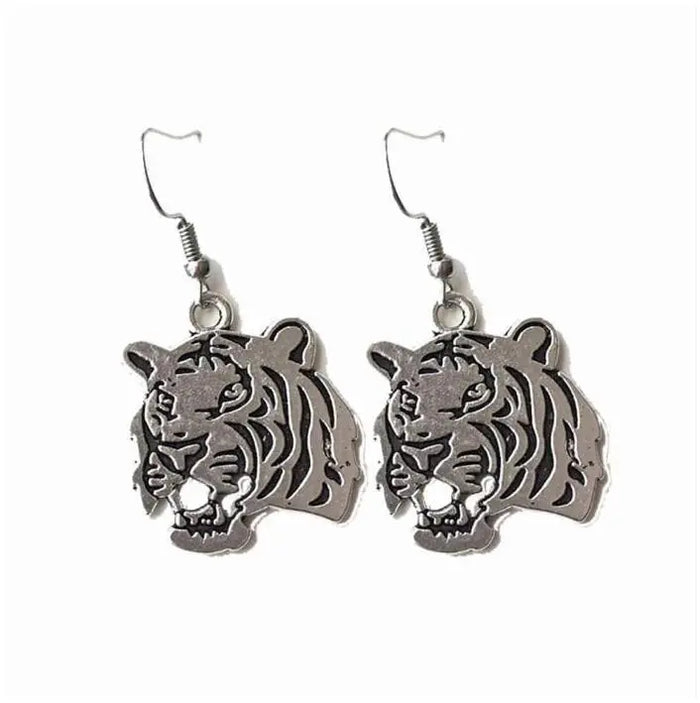 CHINESE WHITE TIGER EARRINGS