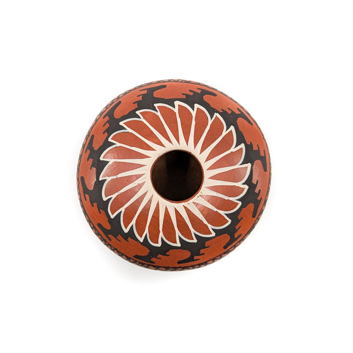 Clay Seed Pot with Beautifully Detailed Opening