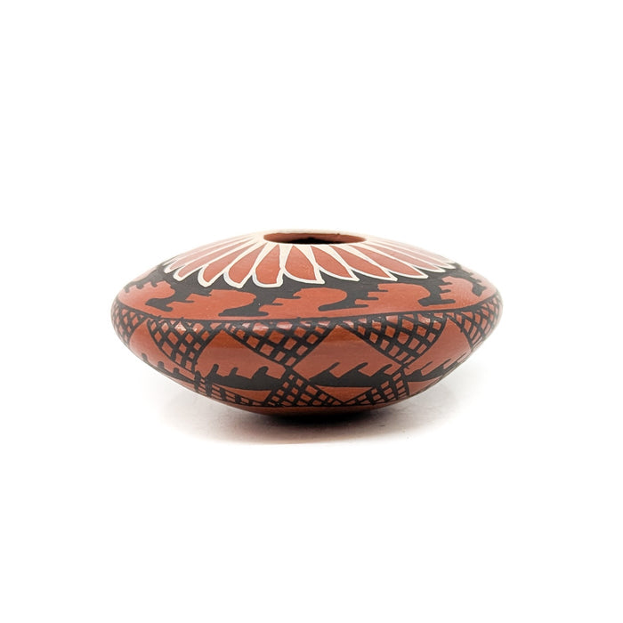 Clay Seed Pot with Beautifully Detailed Opening