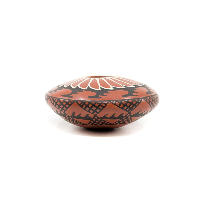 Clay Seed Pot with Beautifully Detailed Opening