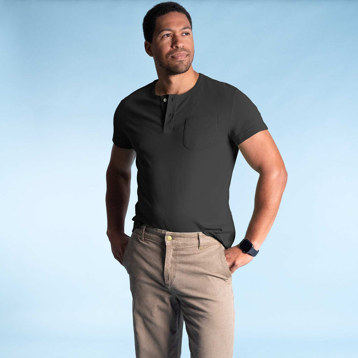 100% organic cotton henley T-shirt