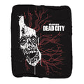 Dead City Walker Map Sherpa Blanket
