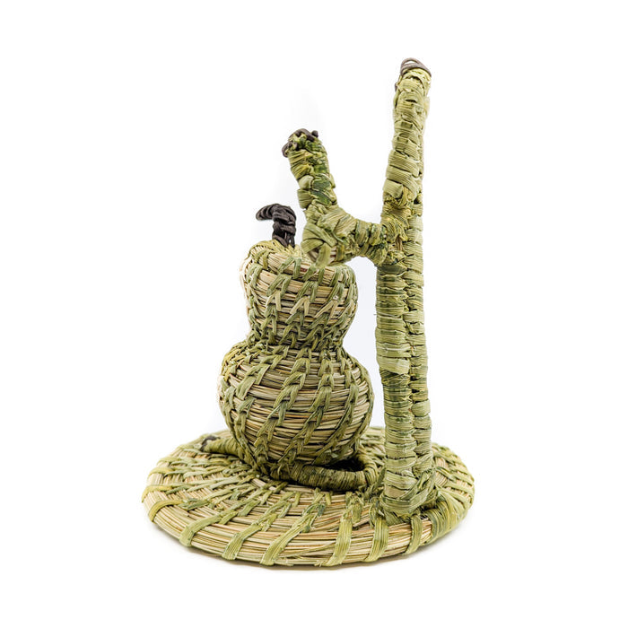 Desert Quail with Saguaro Woven Sculpture by Fred Cruz