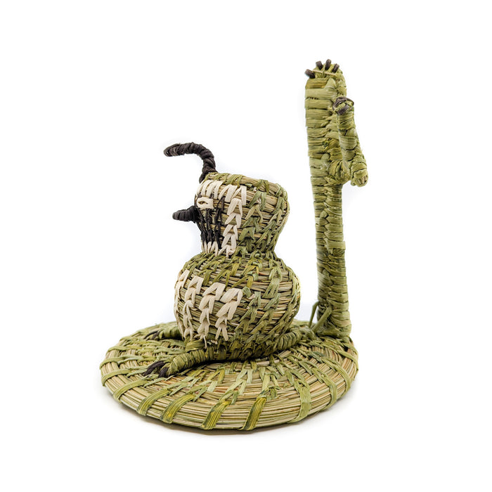 Desert Quail with Saguaro Woven Sculpture by Fred Cruz