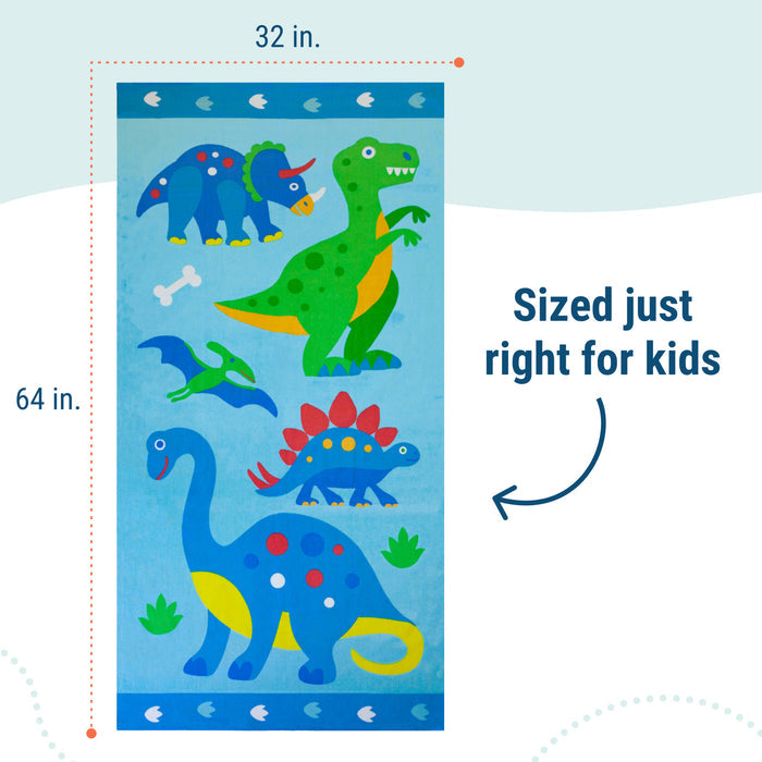 Dinosaur Land 100% Cotton Beach Towel