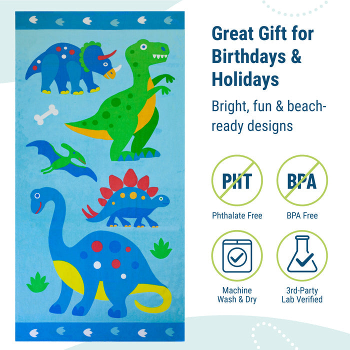Dinosaur Land 100% Cotton Beach Towel