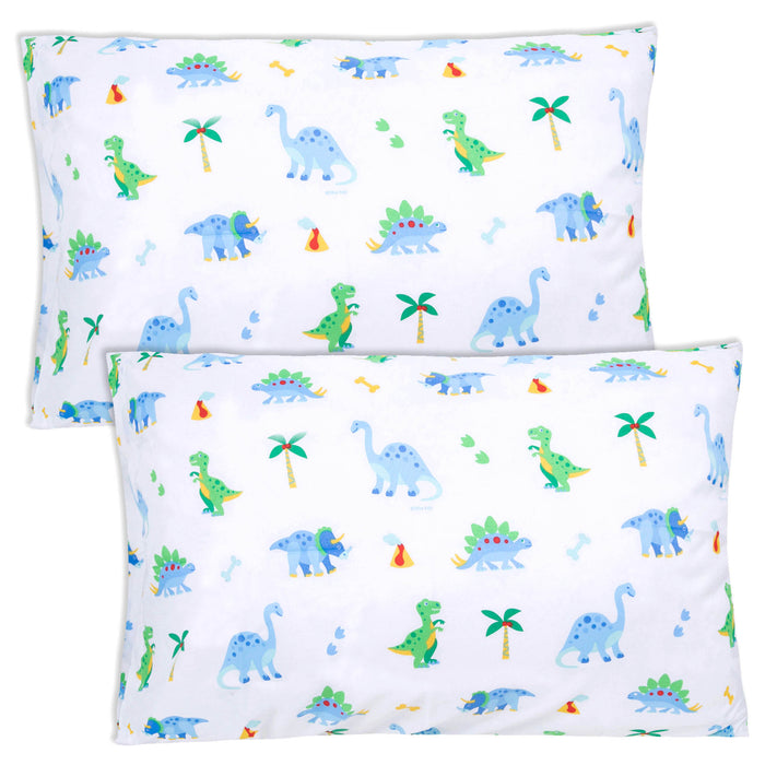 Dinosaur Land 100% Cotton Percale Pillowcase