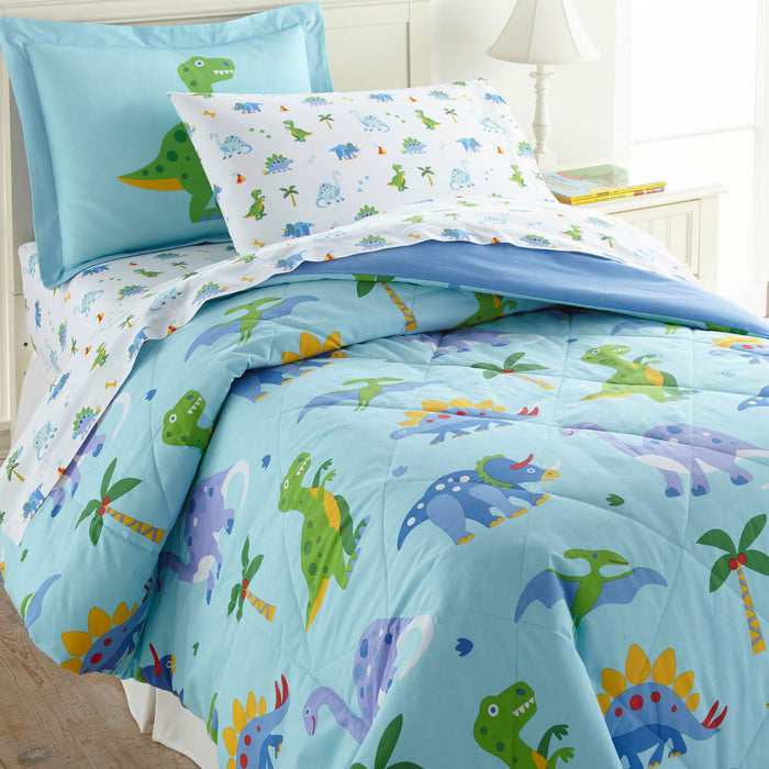 Dinosaur Land 100% Cotton Percale Pillowcase