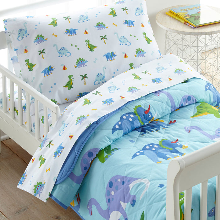 Dinosaur Land 100% Cotton Percale Pillowcase