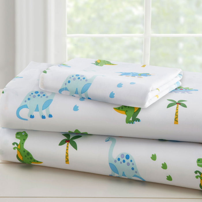 Dinosaur Land 100% Cotton Sheet Set - Toddler