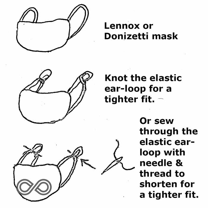 DONIZETTI 2-Layer Organic Cotton Jersey Face Mask Mouth Mask With Elastic (OC Thread)