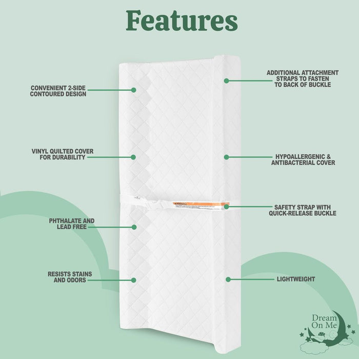 Dream On Me Compressed Countor Changing Pad - White
