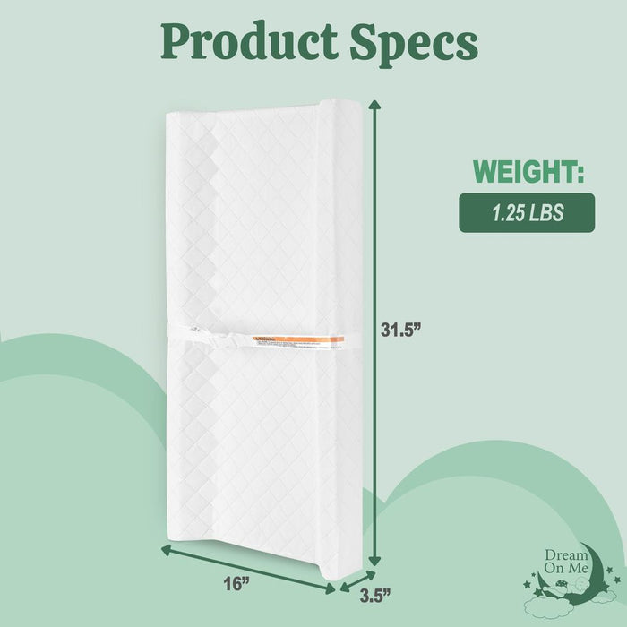 Dream On Me Compressed Countor Changing Pad - White