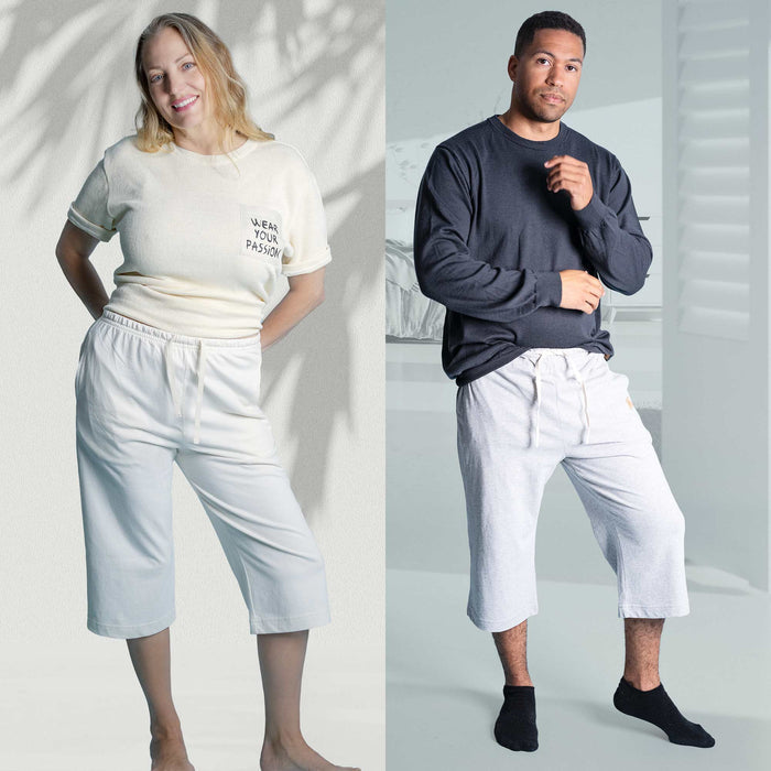 100% organic cotton long shorts