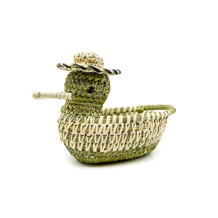 Duck with Hat Woven Sculpture