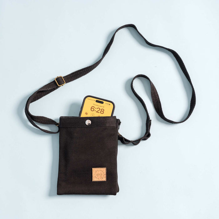 organic cotton device shoulder bag