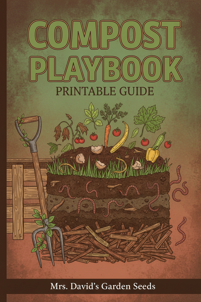 eBook Compost Playbook Printable Guide by Mrs. David's Garden Seeds®