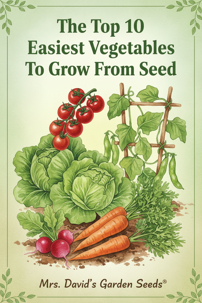 eBook The Top 10 Easiest Vegetables To Grow From Seed by Mrs. David's Garden Seeds®