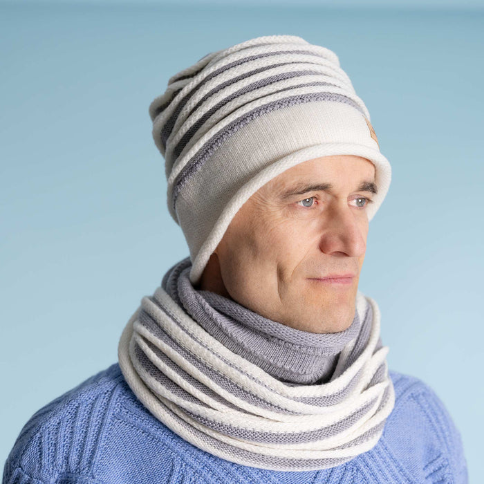 Organic merino wool infinity scarf