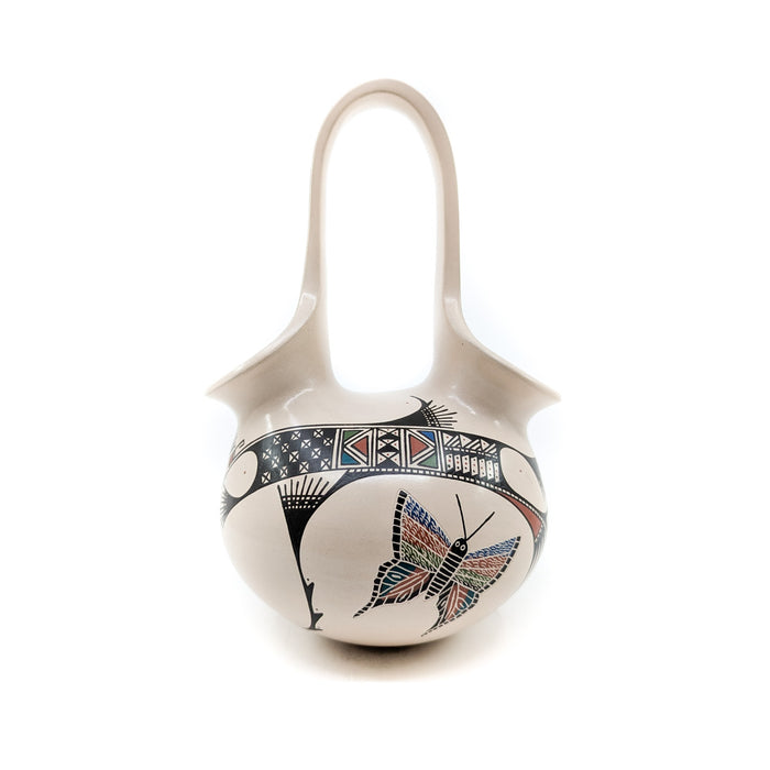 Elegant Mata Ortiz Wedding Vase with Butterfly Motif