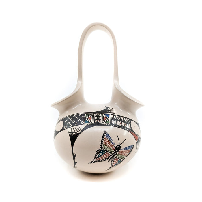 Elegant Mata Ortiz Wedding Vase with Butterfly Motif