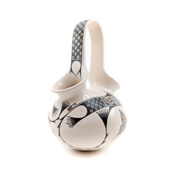 Elegant Mata Ortiz Wedding Vase with Butterfly Motif