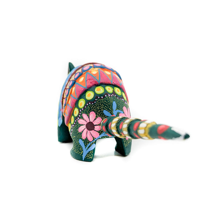 Evergreen Armadillo with Floral Detail