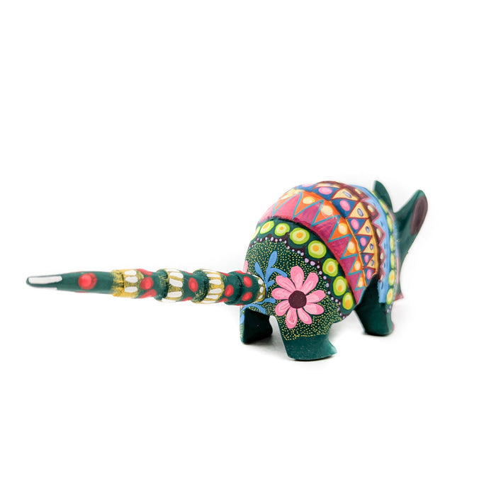 Evergreen Armadillo with Floral Detail