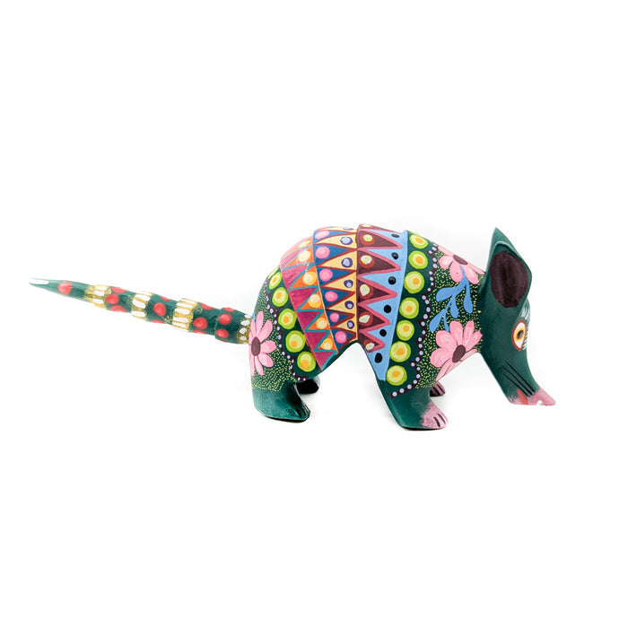 Evergreen Armadillo with Floral Detail