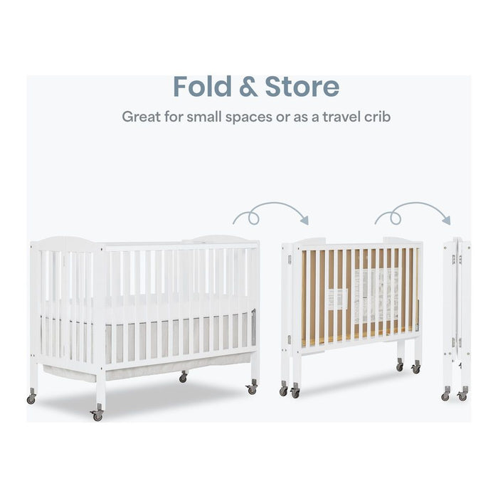 Evolur Folding Full-Size Crib - White