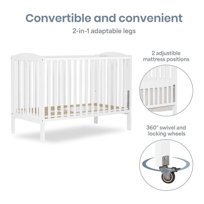 Evolur Folding Full-Size Crib - White