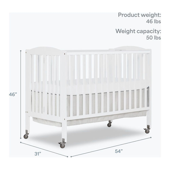 Evolur Folding Full-Size Crib - White