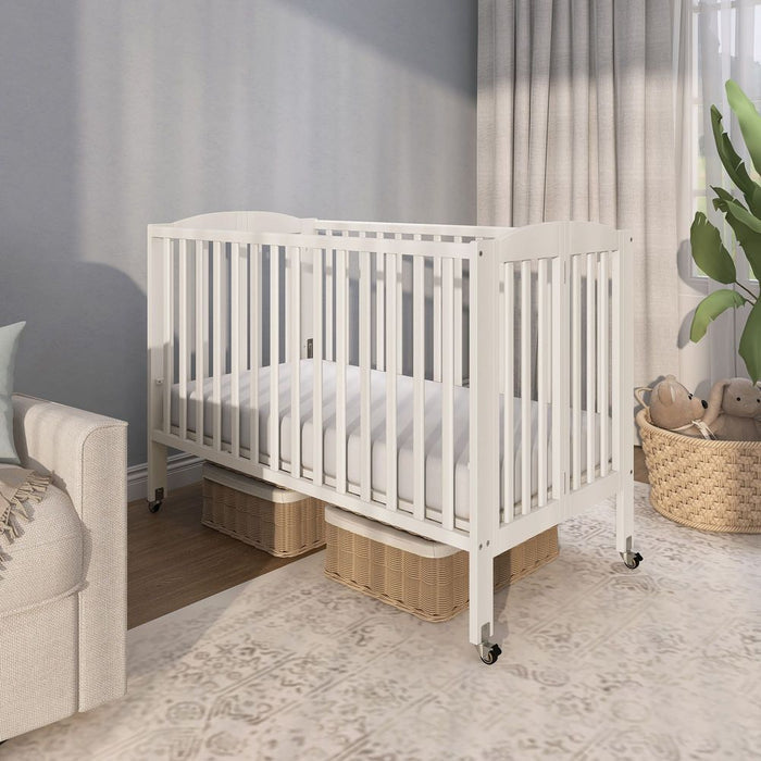 Evolur Folding Full-Size Crib - White