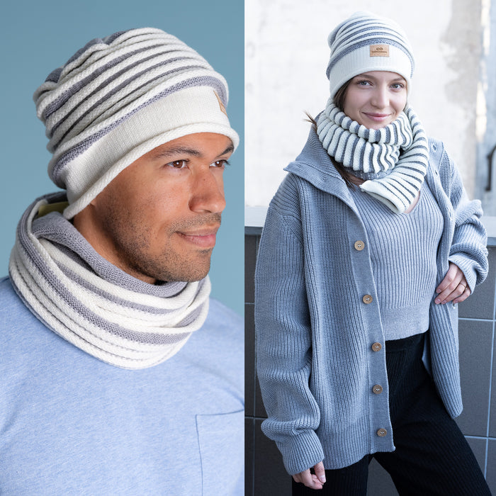 FALLSWATER 100% Organic Merino Wool Winter Hat (OC Thread, No Elastic, No Plastic, No Polyester, No Synthetics) (100% Biodegradable)