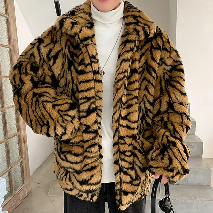 Faux Fur Tiger Jacket Korean Style Tiger-Universe