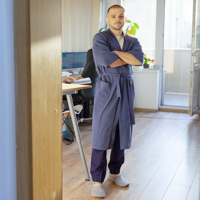 organic cotton house robe plastic-free