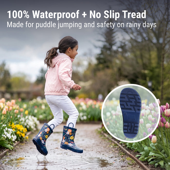 Floral  Bloom Rubber Rainboots