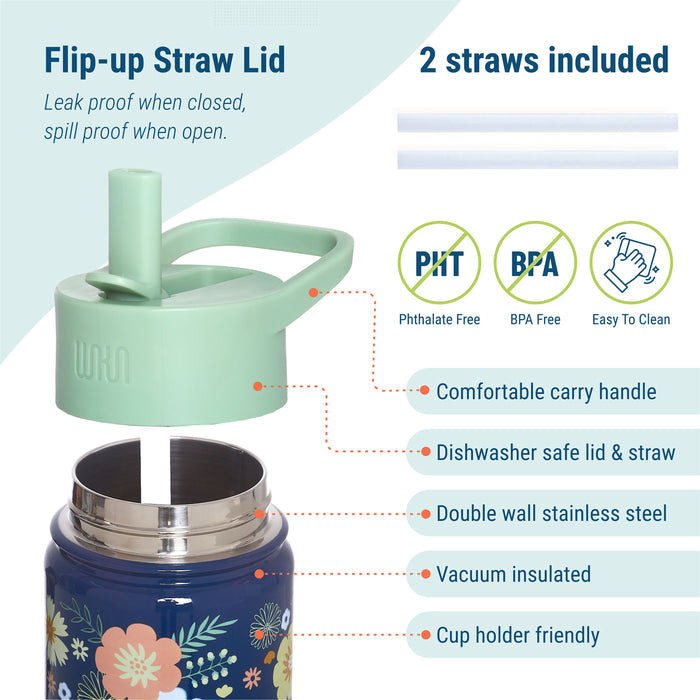 Floral Bloom Steel Water Bottle