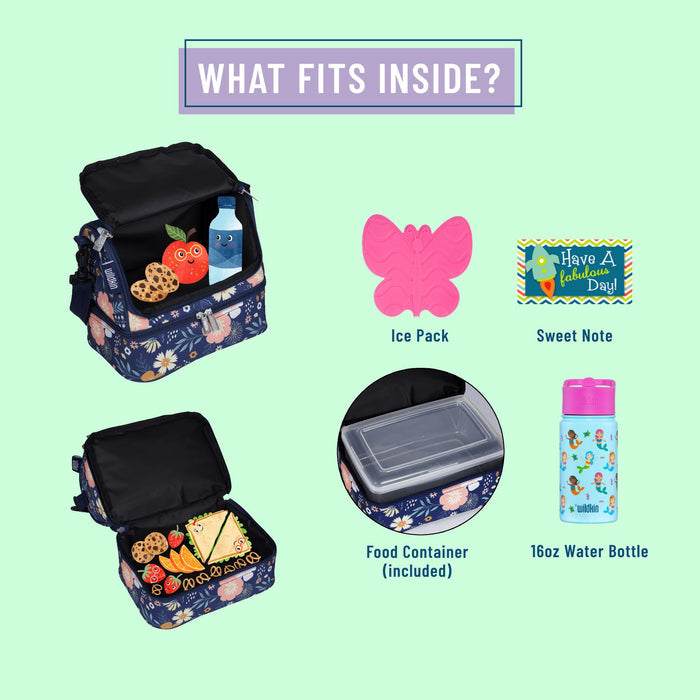 Floral Bloom Two Compartment Lunch Bag