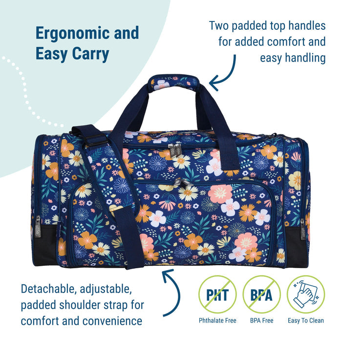 Floral Bloom Weekender Duffel Bag