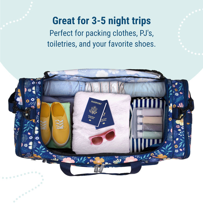 Floral Bloom Weekender Duffel Bag