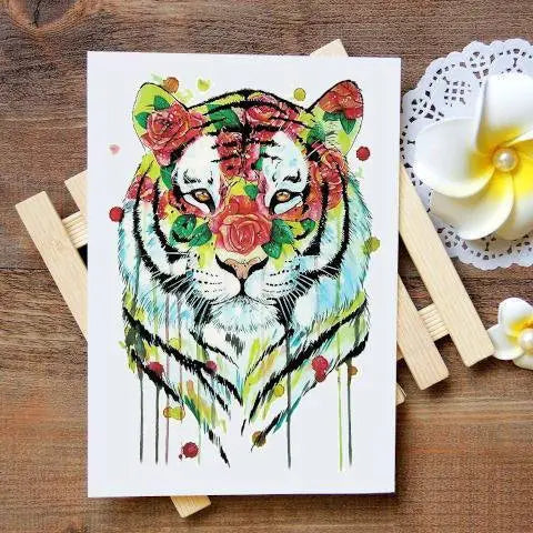 FLOWER & TIGER TEMPORARY TATTOO Tiger-Universe