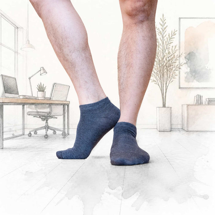 plastic-free organic merino wool dress socks